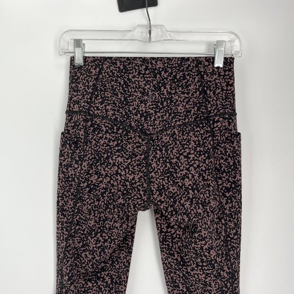 Athleta Brown Black Salutation Stash Pocket Gravel Tight Small Workout Bottom - Picture 8 of 10